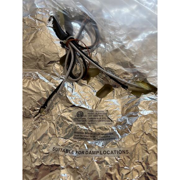 NIB Cask Industries FLUSH MOUNT Large CEILING LIGHT - 3 Light - Picture 6 of 9